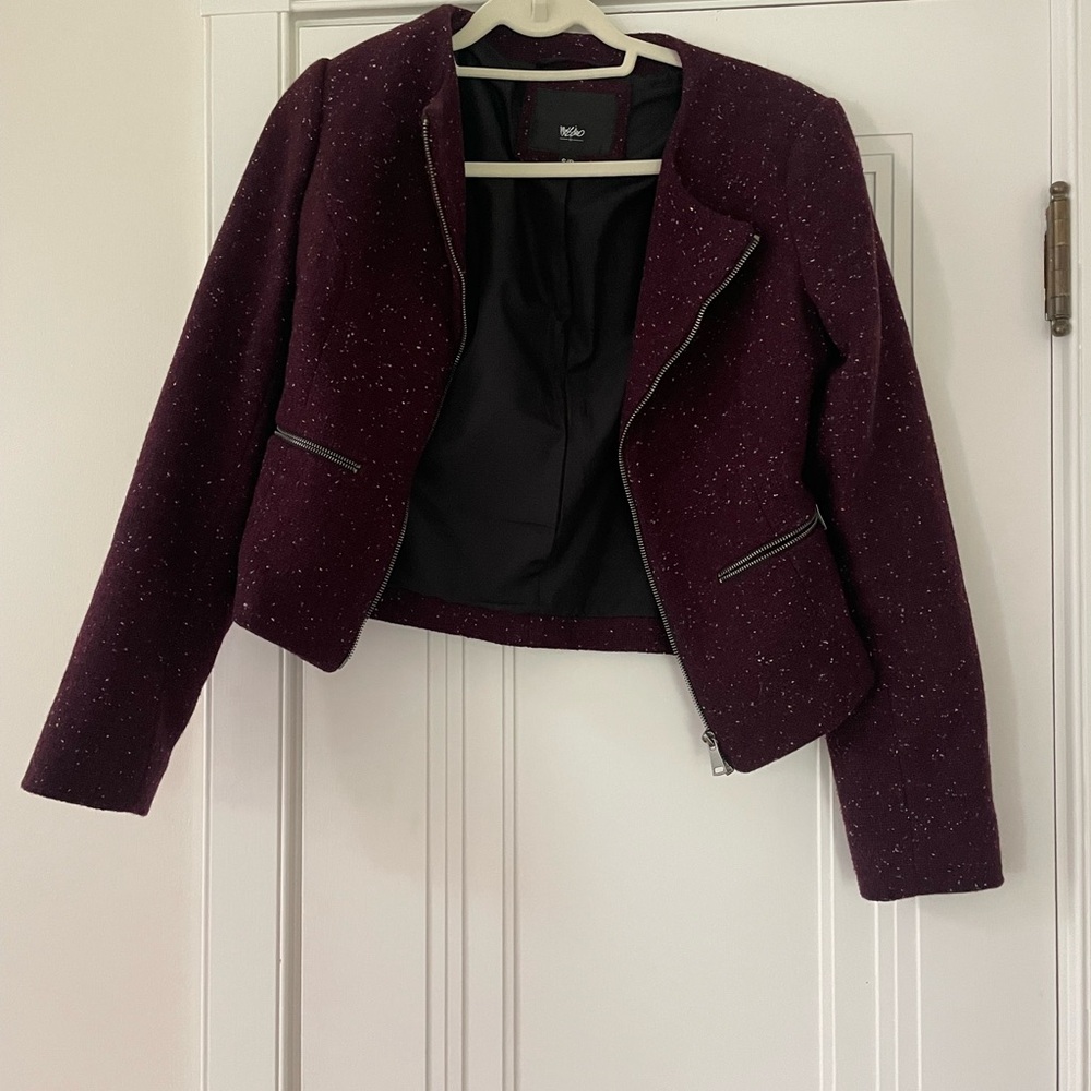 Burgundy Tweed Jacket by